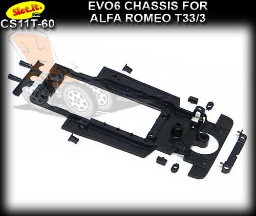 SLOT.IT CHASSIS CS11T-60 - EVO6 Alfa Romeo 33/3 Chassis