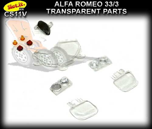 SLOT.IT BODY PARTS CS11V - Alfa Romeo 33/3 Transparent Parts