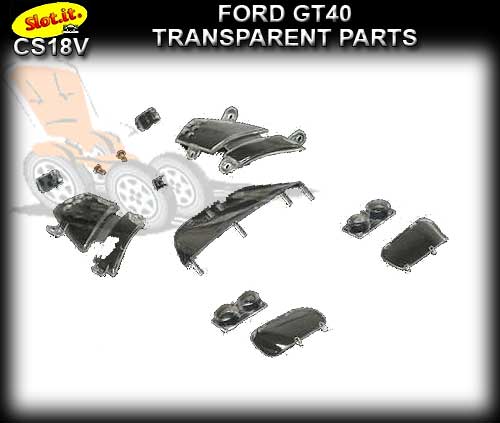 SLOT.IT BODY PARTS CS18V - Ford GT40 Transparent Parts