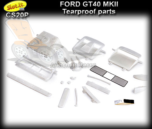 SLOT.IT BODY PARTS CS20P - Ford GT40 MKII Tearproof parts