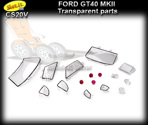 SLOT.IT BODY PARTS CS20V - Ford GT40 MKII Transparent parts