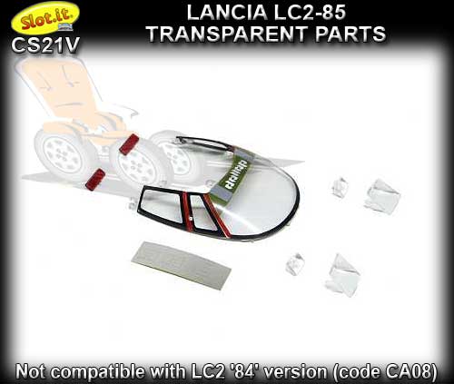 SLOT.IT BODY PARTS CS21V - Lancia LC2-85 Transparent Parts