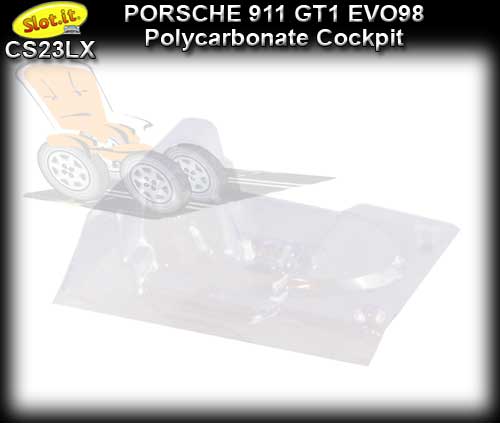 SLOT.IT BODY PART CS23LX - Porsche 911 GT1 Lexan Cockpit