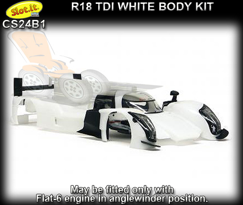 SLOT.IT BODY KIT CS24B1 - Unpainted Body Kit - Audi R18