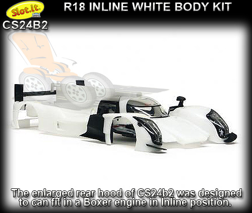 SLOT.IT BODY KIT CS24B2 - Unpainted Body Kit - Audi R18 (Inline)