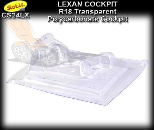 SLOT.IT BODY PART CS24LX - Audi R18 Transparent Lexan Cockpit