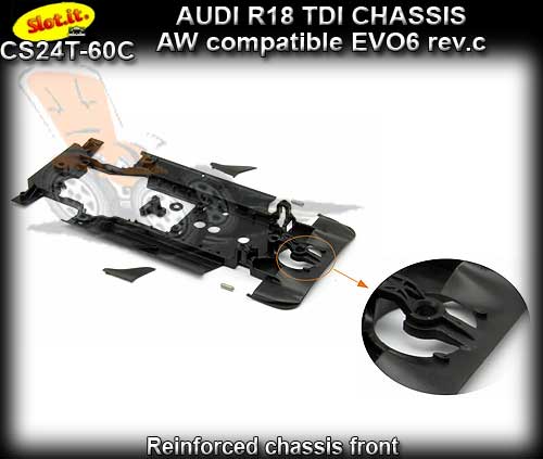 SLOT.IT BODY PARTS CS24T-60C - Audi R18 TDI chassis - EVO6 rev C