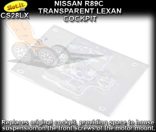 SLOT.IT BODY PARTS CS28LX - Nissan R89C Lexan Cockpit