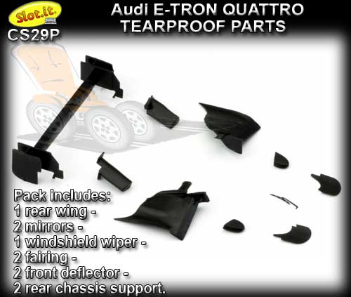 SLOT.IT BODY PARTS CS29P - Audi e-tron quattro Tearproof Parts