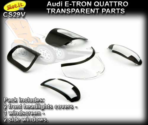 SLOT.IT BODY PARTS CS29V - Audi e-tron quattro Transparent parts