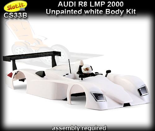 SLOT.IT BODY KIT CS33B - Unpainted Body Kit - Audi R8 LMP 2000