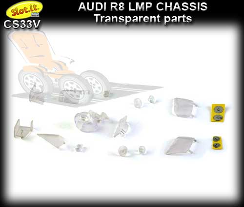 SLOT.IT BODY PARTS CS33V - Audi R8 LMP transparent parts