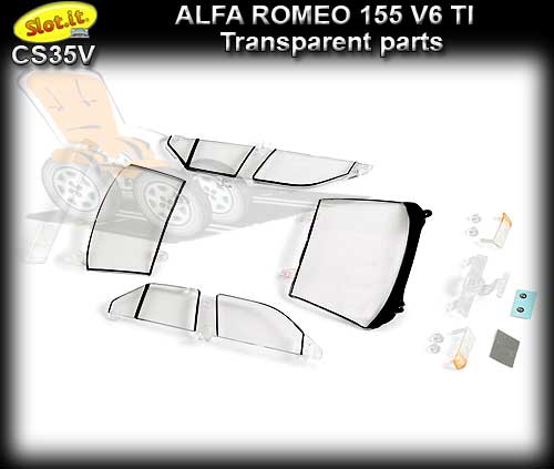 SLOT.IT BODY PARTS CS35V - Alfa Romeo 155 transparent parts