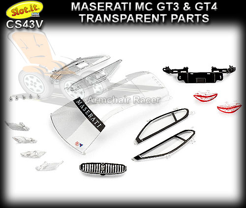 SLOT.IT BODY PARTS CS43V - Maserati MC GT3 & 4 transparent parts