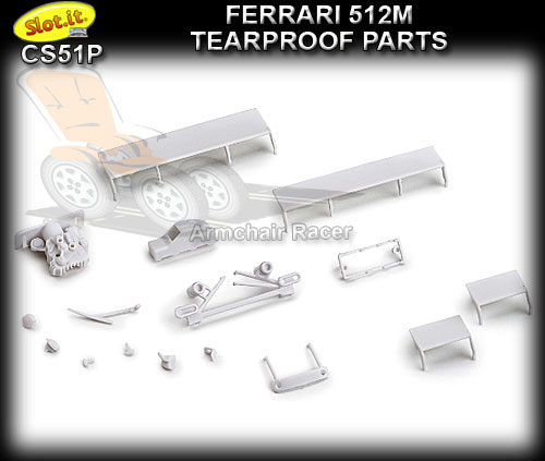 SLOT.IT BODY PARTS CS51P - Ferrari 512M Tearproof parts