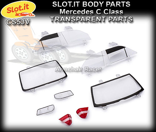 SLOT.IT BODY PARTS CS53V - Mercedes C Class transparent parts
