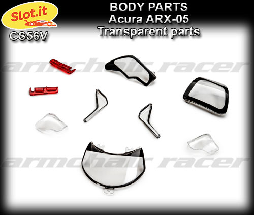 SLOT.IT BODY PARTS CS56V - Acura ARX-05 transparent parts