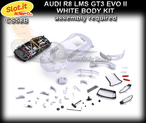 SLOT.IT BODY KIT CS58B - Unpainted Body Kit -Audi R8 LMS GT3 EVO