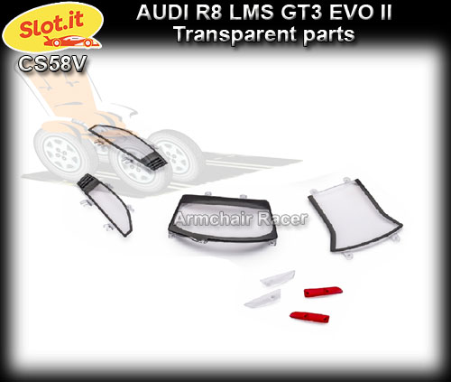 SLOT.IT BODY PARTS CS58V - Audi R8 LMS GT3 EVO transparent parts