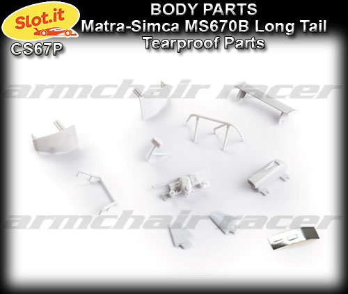 SLOT.IT BODY PARTS CS67P - Matra-Simca MS670B tearproof parts