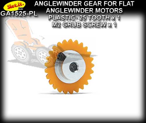 SLOT.IT GEARS GA1525PL - 25T Flat Anglewinder Spur Alu/Polimer