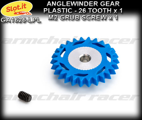 SLOT.IT GEARS GA1626LPL - 26T Anglewinder Spur Aluminium Polimer