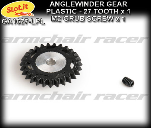 SLOT.IT GEARS GA1627LPL - 27T Anglewinder Spur Aluminium Polimer