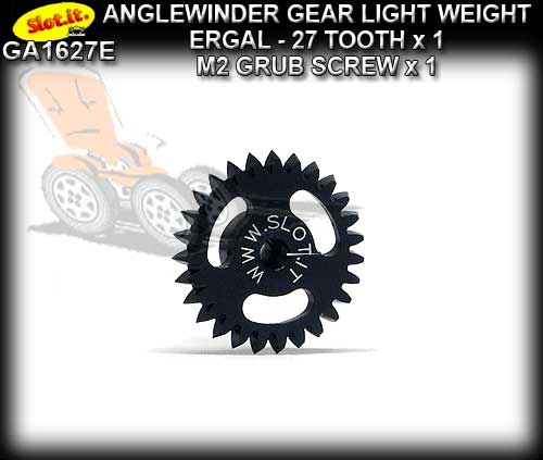 SLOT.IT GEARS GA1627E - 27T Anglewinder Spur 0.7gr - Ergal