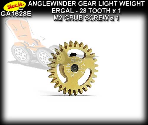SLOT.IT GEARS GA1628E - 28T Anglewinder Spur 0.7gr - Ergal