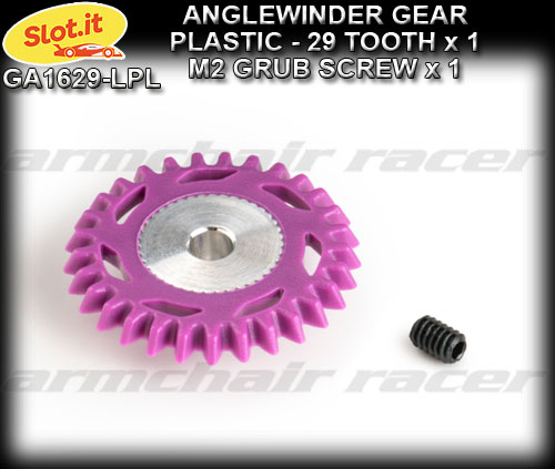 SLOT.IT GEARS GA1629LPL - 29T Anglewinder Spur Aluminium Polimer