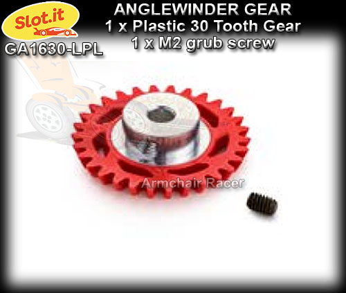 SLOT.IT GEARS GA1630LPL - 30T Anglewinder Spur Aluminium Polimer