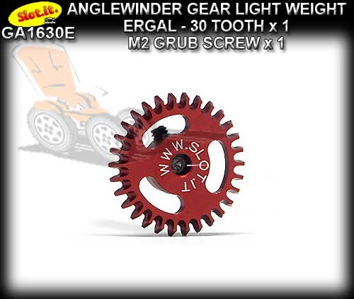 SLOT.IT GEARS GA1630E - 30T Anglewinder Spur 0.7gr - Ergal