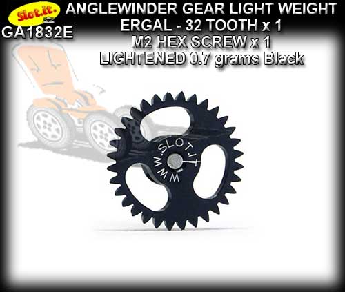 SLOT.IT GEARS GA1832E - 32T Anglewinder Spurr 0.7gr.- Ergal