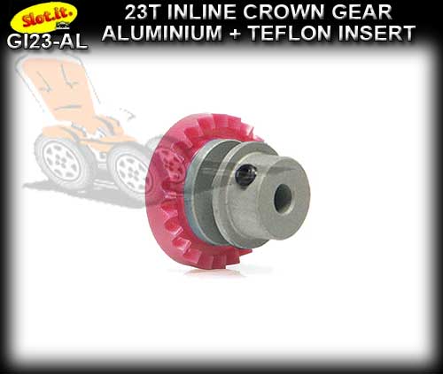 SLOT.IT GEARS GI23-AL - 23T Inline Crown - Aluminium Insert