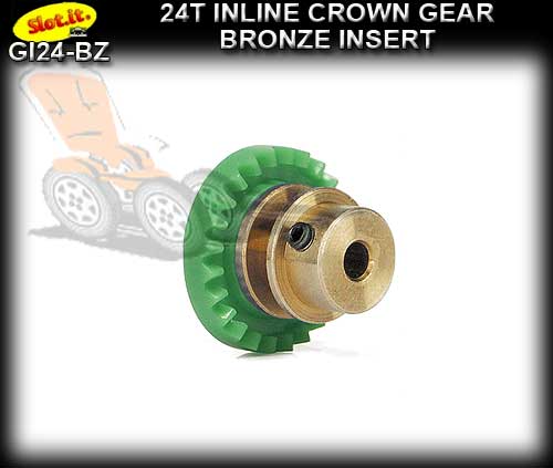 SLOT.IT GEARS GI24-BZ - 24T Inline Crown - Bronze Insert