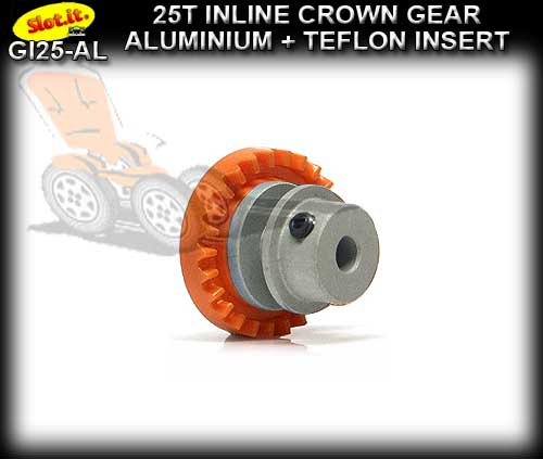 SLOT.IT GEARS GI25-AL - 25T Inline Crown - Aluminium Insert