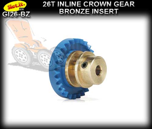 SLOT.IT GEARS GI26-BZ - 26T Inline Crown - Bronze Insert