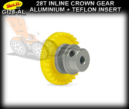 SLOT.IT GEARS GI28-AL - 28T Inline Crown - Aluminium Insert