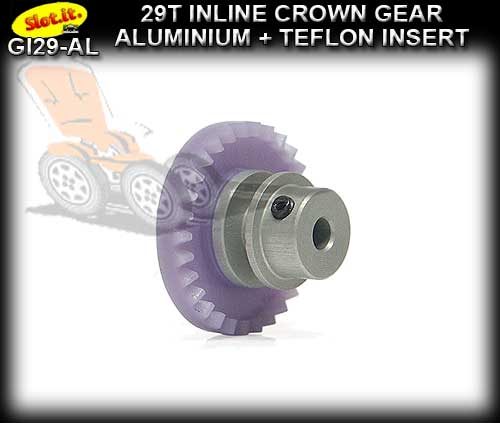 SLOT.IT GEARS GI29-AL - 29T Inline Crown - Aluminium Insert