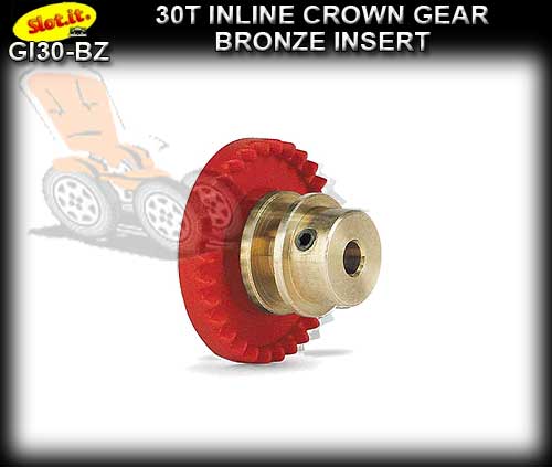 SLOT.IT GEARS GI30-BZ - 30T Inline Crown - Bronze Insert