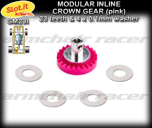 SLOT.IT GEARS GM23I - Modular Inline crown - 23 teeth
