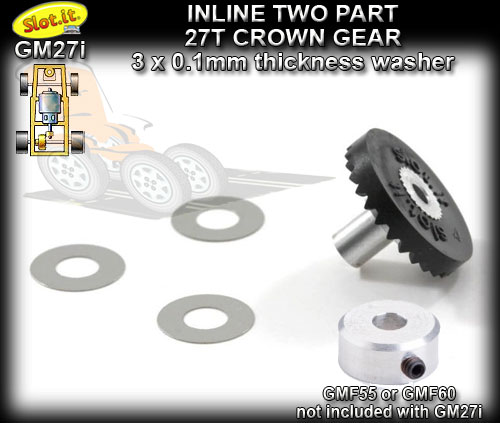 SLOT.IT GEARS GM27I - Modular Inline crown - 27 teeth