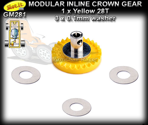 SLOT.IT GEARS GM28I - Modular Inline crown - 28 teeth
