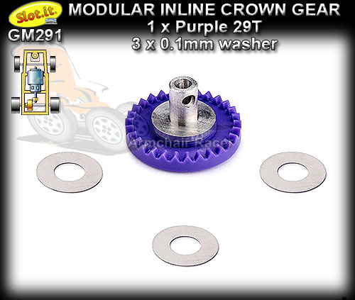 SLOT.IT GEARS GM29I - Modular Inline crown - 29 teeth