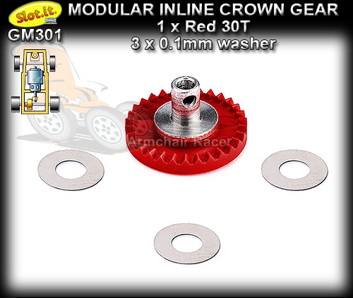 SLOT.IT GEARS GM30I - Modular Inline crown - 30 teeth
