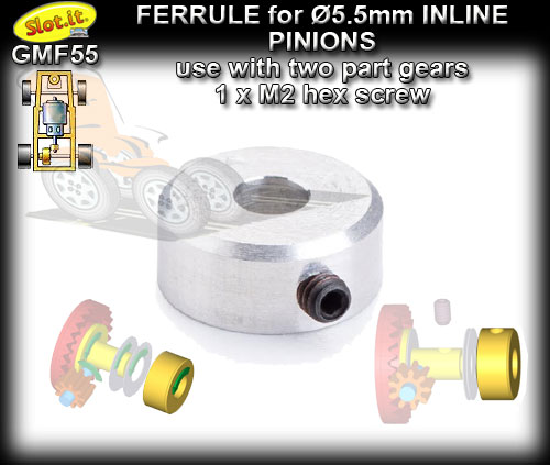 SLOT.IT GEARS GMF55 - Modular Inline/Offset crown Ferrule 5.5mm
