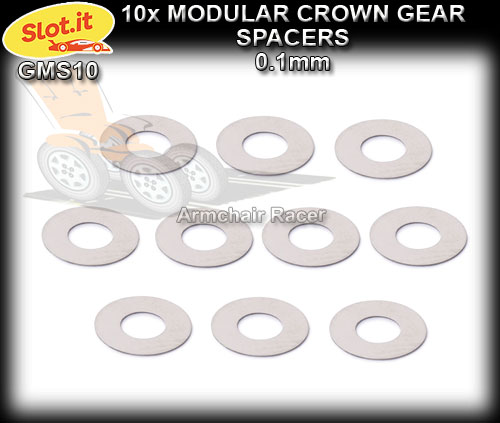 SLOT.IT GEARS GMS10 - Modular crown gear - Spacers 0,1mm x 10