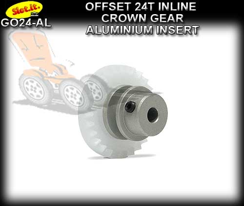 SLOT.IT GEARS GO24-AL - 24T Offset Crown - Aluminium Insert