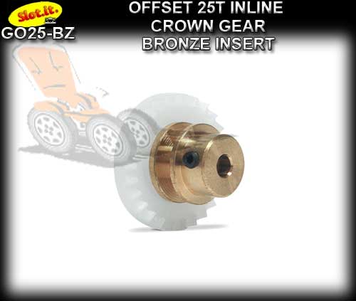 SLOT.IT GEARS GO25-BZ - 25T Offset Crown Gear - Bronze Insert