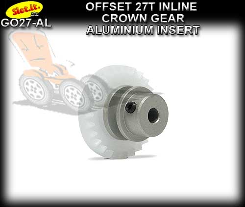 SLOT.IT GEARS GO27-AL - 27T Offset Crown - Aluminium Insert